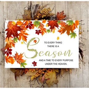 To everything there is a season 28,5x19 cm fa tábla, őszi dekoráció - Meska.hu