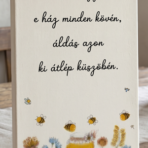 Áldás legyen e ház minden kövén - vászonkép különböző méretben - Meska.hu