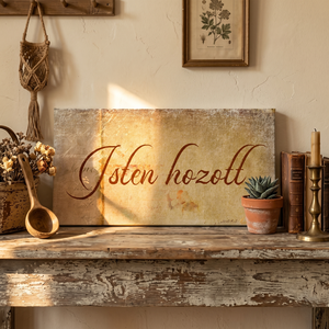 Isten hozott 40x20 cm fa tábla vagy vászonkép különböző méretben - Meska.hu