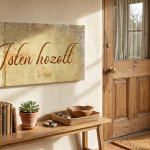 Isten hozott 40x20 cm fa tábla vagy vászonkép különböző méretben - otthon & életmód - dekoráció - kép & falikép - táblakép - Meska.hu