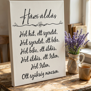Házi áldás - vászonkép különböző méretben, Otthon & Életmód, Dekoráció, Kép & Falikép, Vászonkép, , MESKA