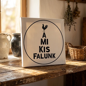 A mi kis falunk - vászonkép különböző méretben - otthon & életmód - dekoráció - kép & falikép - táblakép - Meska.hu