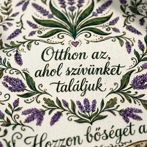 Otthon az ahol szívünket találjuk - vászonkép különböző méretben - otthon & életmód - dekoráció - kép & falikép - táblakép - Meska.hu