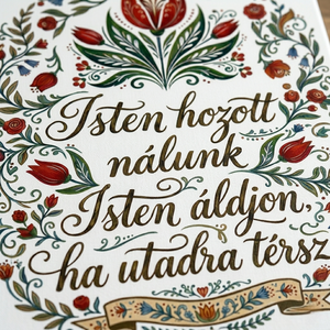 Isten hozott nálunk - vászonkép különböző méretben - otthon & életmód - dekoráció - kép & falikép - táblakép - Meska.hu