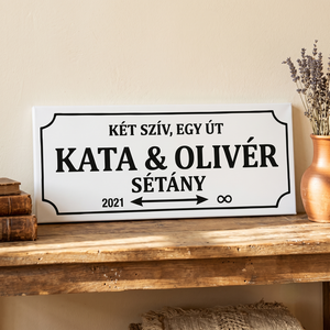 Két szív, egy út - egyedi vászonkép  - Meska.hu