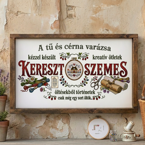 A tű és cérna varázsa - keresztszemes - otthon & életmód - dekoráció - kép & falikép - vászonkép - Meska.hu