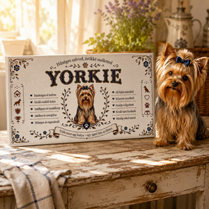 Hűséges yorkie - egyedi vászonkép - Meska.hu