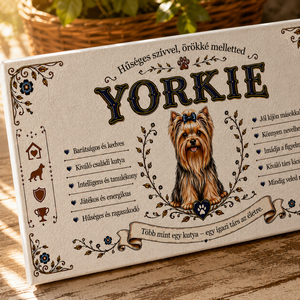 Hűséges yorkie - egyedi vászonkép - otthon & életmód - dekoráció - kép & falikép - vászonkép - Meska.hu