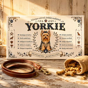 Hűséges yorkie - egyedi vászonkép - otthon & életmód - dekoráció - kép & falikép - vászonkép - Meska.hu