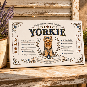 Hűséges yorkie - egyedi vászonkép - otthon & életmód - dekoráció - kép & falikép - vászonkép - Meska.hu