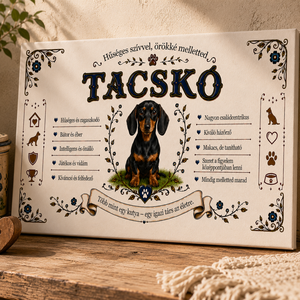Hűséges tacskó - egyedi vászonkép - Meska.hu