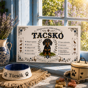 Hűséges tacskó - egyedi vászonkép - otthon & életmód - dekoráció - kép & falikép - vászonkép - Meska.hu