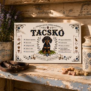 Hűséges tacskó - egyedi vászonkép - otthon & életmód - dekoráció - kép & falikép - vászonkép - Meska.hu