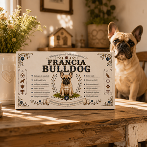 Hűséges francia bulldog - egyedi vászonkép - otthon & életmód - dekoráció - kép & falikép - vászonkép - Meska.hu
