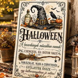 Egy hátborzongatóan jó este! - Halloween vászonkép - Meska.hu