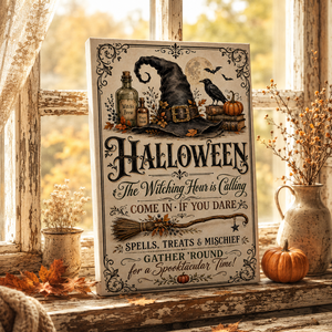 The witching hour is calling! - Halloween vászonkép - otthon & életmód - dekoráció - halloween - halloweeni dekoráció - Meska.hu