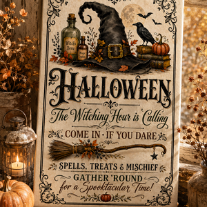 The witching hour is calling! - Halloween vászonkép - otthon & életmód - dekoráció - halloween - halloweeni dekoráció - Meska.hu