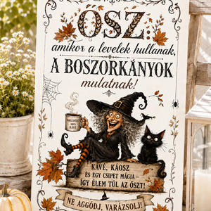 Így élem túl az őszt - vászonkép - otthon & életmód - dekoráció - kép & falikép - vászonkép - Meska.hu