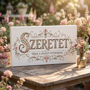 Szeretet teszi a házat otthonná - pasztell - vászonkép, Otthon & Életmód, Dekoráció, Kép & Falikép, Vászonkép, , MESKA