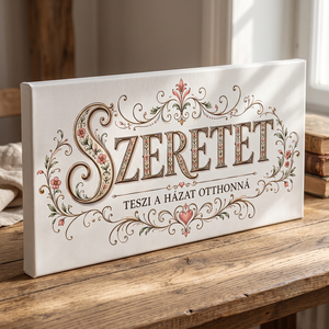 Szeretet teszi a házat otthonná - pasztell - vászonkép - otthon & életmód - dekoráció - kép & falikép - vászonkép - Meska.hu