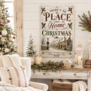 There's no place like home at Christmas - vászonkép - otthon & életmód - dekoráció - kép & falikép - vászonkép - Meska.hu