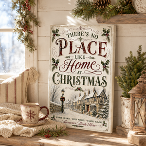There's no place like home at Christmas - vászonkép - otthon & életmód - dekoráció - kép & falikép - vászonkép - Meska.hu