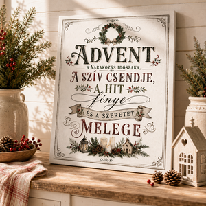 Advent, a várakozás időszaka - vászonkép - otthon & életmód - dekoráció - kép & falikép - vászonkép - Meska.hu