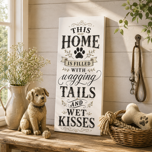 This home is filled with wagging tailes and wet kisses - otthon & életmód - dekoráció - kép & falikép - vászonkép - Meska.hu