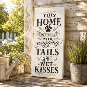 This home is filled with wagging tailes and wet kisses - otthon & életmód - dekoráció - kép & falikép - vászonkép - Meska.hu