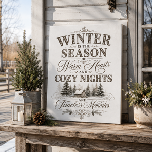 Winter is the Season of Warm Hearts - vászonkép - otthon & életmód - dekoráció - kép & falikép - vászonkép - Meska.hu