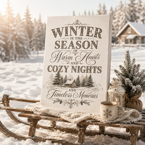 Winter is the Season of Warm Hearts - vászonkép - otthon & életmód - dekoráció - kép & falikép - vászonkép - Meska.hu