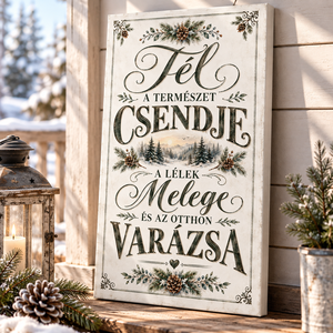 Tél - A természet csendje, a lélek melege - vászonkép - Meska.hu