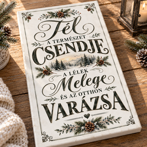 Tél - A természet csendje, a lélek melege - vászonkép - otthon & életmód - dekoráció - kép & falikép - vászonkép - Meska.hu