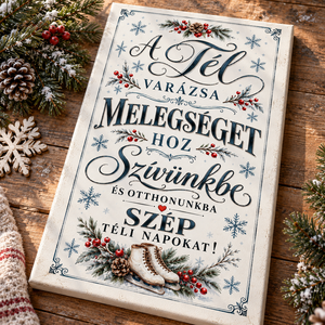 A tél varázsa melegséget hoz szívünkbe - vászonkép - Meska.hu