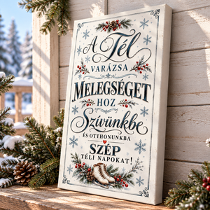 A tél varázsa melegséget hoz szívünkbe - vászonkép - otthon & életmód - dekoráció - kép & falikép - vászonkép - Meska.hu