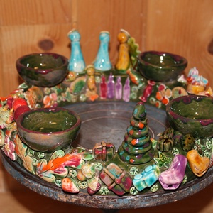 Adventi koszorú - karácsony - adventi díszek - adventi koszorú - Meska.hu