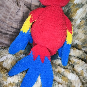 Horgolt nagy arapapagáj - játék & sport - plüssállat & játékfigura - madár - Meska.hu