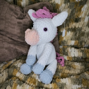 Horgolt unikornis - játék & sport - plüssállat & játékfigura - unikornis - Meska.hu