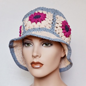 Nyári vödör kalap - Bucket hat - Meska.hu