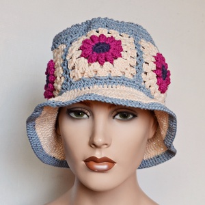 Nyári vödör kalap - Bucket hat - ruha & divat - sál, sapka, kendő - kalap - Meska.hu