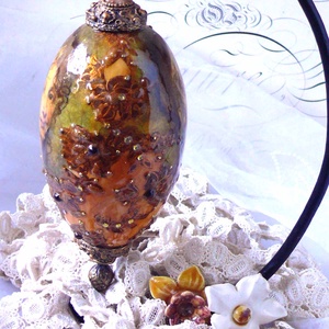 Faberge tojás imitáció (dekoráció) - otthon & életmód - dekoráció - dísztárgy - Meska.hu