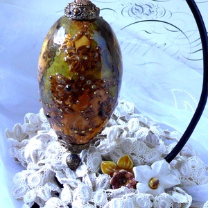 Faberge tojás imitáció (dekoráció) - otthon & életmód - dekoráció - dísztárgy - Meska.hu