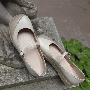 Kényelmes női balerina széles lábra: szürkés-bézs - ruha & divat - cipő & papucs - cipő, szandál - Meska.hu