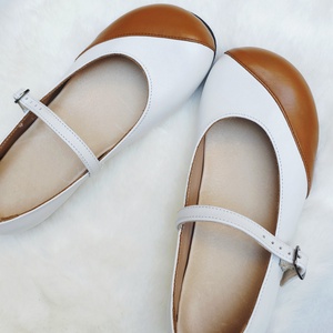 Kényelmes női balerina széles lábra � cappuccino - Meska.hu