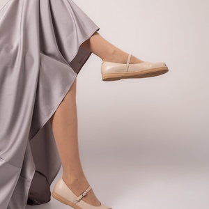 Kényelmes női balerina széles lábra: szürkés-bézs - ruha & divat - cipő & papucs - cipő, szandál - Meska.hu