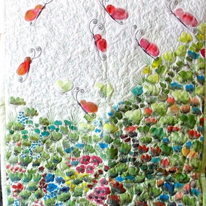 Pillangós kézzel festett tűzött falikép - otthon & életmód - dekoráció - kép & falikép - fából készült kép - Meska.hu