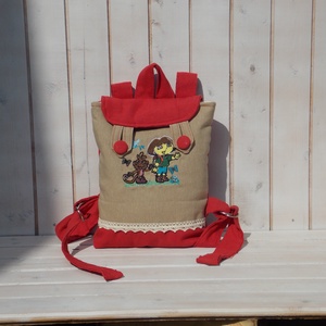 Piros  kislány hátizsák, gyerek táska ovis bölcsis  t, Játék & Sport, Ovis felszerelés, Ovis hátizsák, Varrás, Hímzés, MESKA