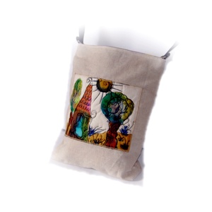 Festett, vászon táska, tarisznya,  - táska & tok - kézitáska & válltáska - válltáska - Meska.hu