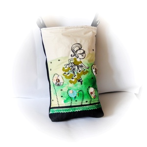 Tavirózsa 1.0- festett táska - Meska.hu