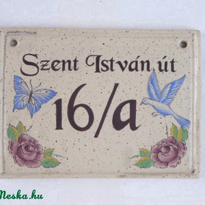 Kerámia házszám tábla - otthon & életmód - ház & kert - házszám - Meska.hu